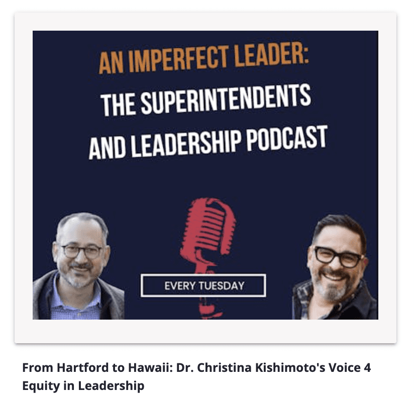 An Imperfect Leader podcast by Peter Stiepleman with special guest Dr. Christina Kishimoto CEO of Voice4Equity